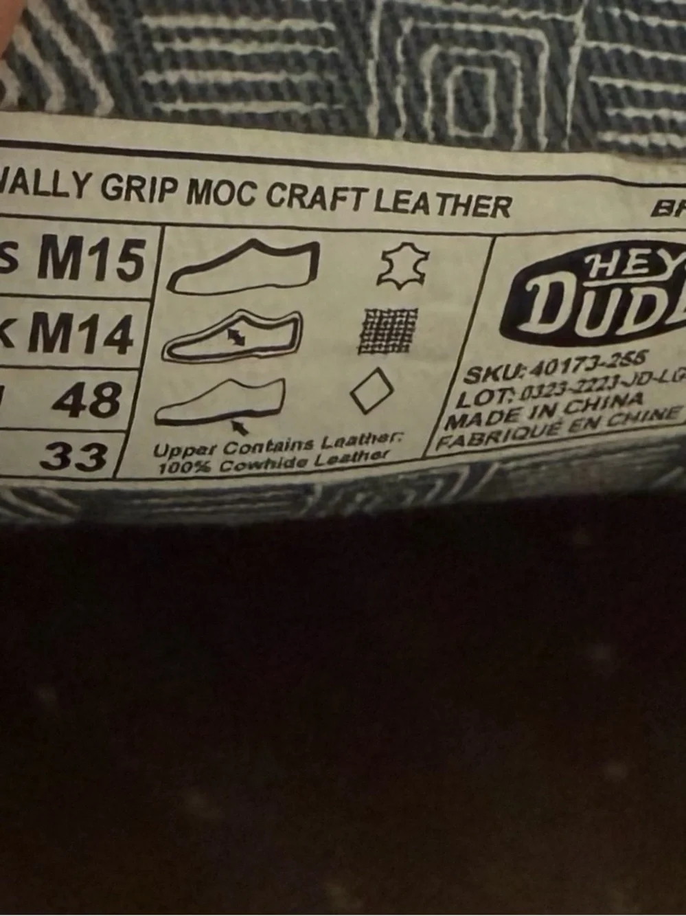 Hey Dude Wally Grip Moc Craft Leather Shoes Men Sz 15 Brown Slip On Comfort EUC - Picture 2 of 16